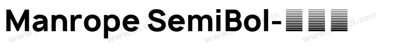 Manrope SemiBol字体转换